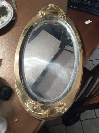 Set Vassoi Acciaio e acciaio dorato