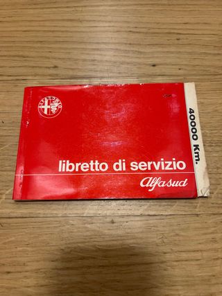 Libretto Manutenzione Alfa Romeo Alfasud