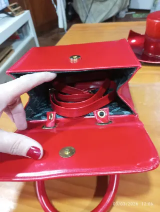 Bolso Vintage Rojo Mujer