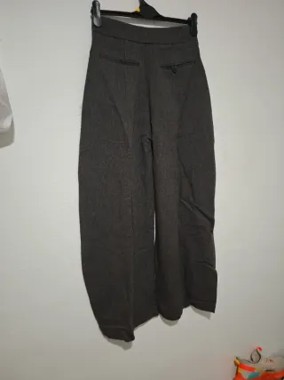 Pantalón Palazzo Zara Talla XS Gris
