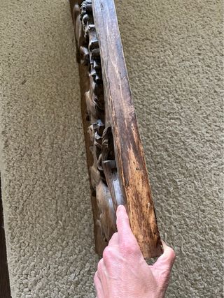 Rilievo di Cavalli Scolpito a Mano - Legno Massello 1m