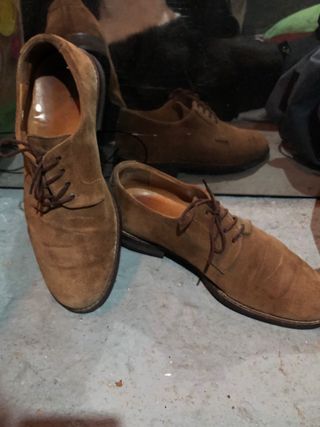 Massimo Dutti Zapatos de Gamuza Marrones