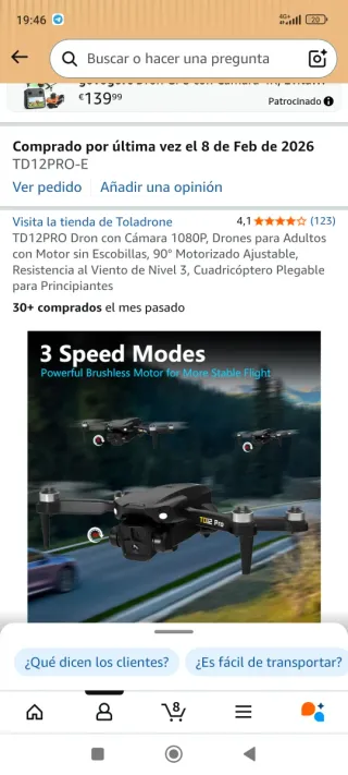 Dron Toladrone TD12PRO-E Principiantes