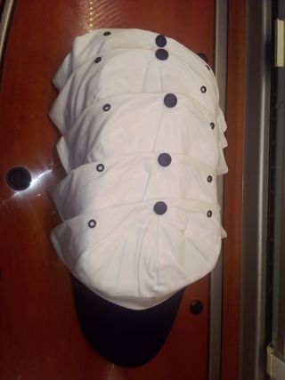 5 Gorras de béisbol blanca y azul