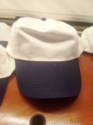 5 Gorras de béisbol blanca y azul