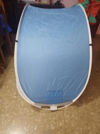 Carpa de playa con 9 anclajes de hierro