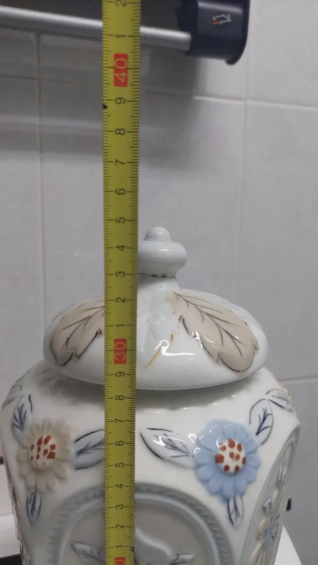 Jarrón porcelana Manises floral