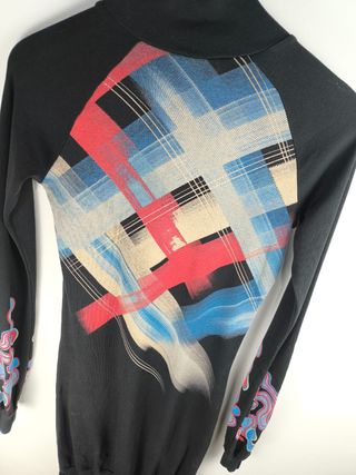 Vestido Custo Talla M Negro Estampado