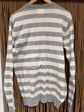 Jersey Xdye Rayas Gris y Blanco Talla XL