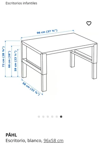 Escritorio infantil blanco.  Ikea