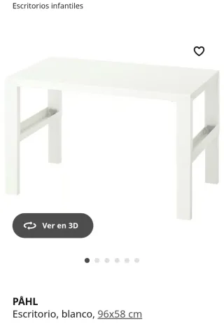 Escritorio infantil blanco.  Ikea