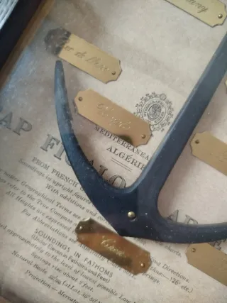 Cuadro Náutico Vintage - Carta Argelia 1952