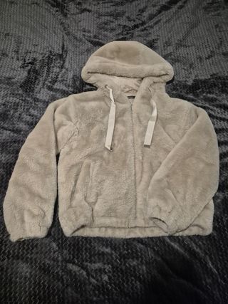 Chaqueta pelo blanco crema mujer