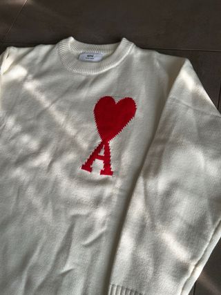 Maglione AMI Paris cuore rosso