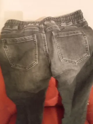 Pantalón Jean Roto Niño Negro 10-11 años
