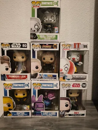 7 Funko Pops: Fortnite, Star Wars, IT, Avengers
