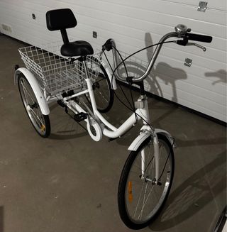 Triciclo para adultos blanco con cesta NO ENVIOS