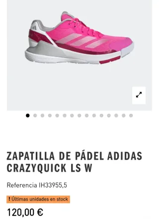Zapatillas Padel Adidas Mujer Rosa