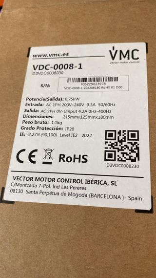 Motor Eléctrico 0.37kW 230V con Reductora