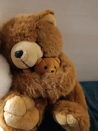 Peluche oso grande con bebé