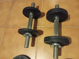 Discos de pesas y mancuerna Pack ahorro