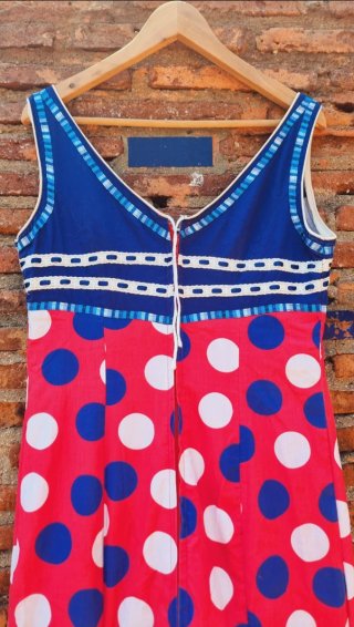 Traje de Flamenca Hermanos Lozano Coral Azul T.40