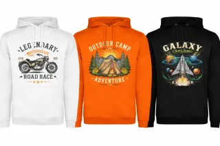 Sudadera con capucha serigrafiada