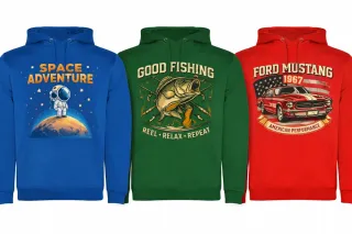 Sudadera con capucha serigrafiada