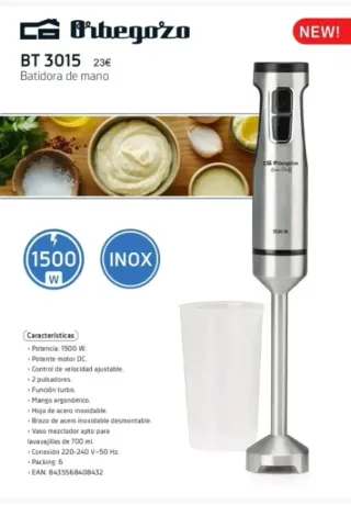 Batidora de mano Orbegozo BT 3015
