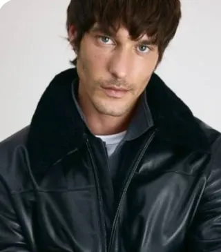 Cazadora Piel Negra Roberto Verino