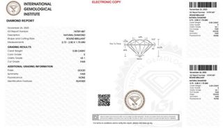 Pareja de diamantes naturales IGI – D/E color – VS