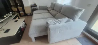 Sofá Chaiselongue Gris Claro