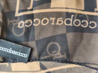 Foulard roccobarocco a scacchi marrone e nero