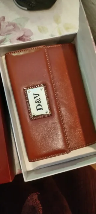 Monedero D&V Piel Vacuno Marrón