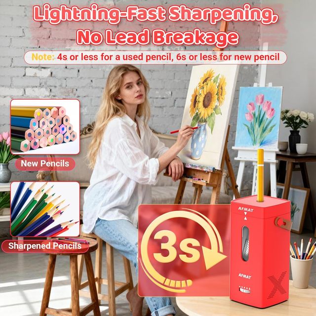 NUEVO Sacapuntas Eléctrico Automático AFMAT