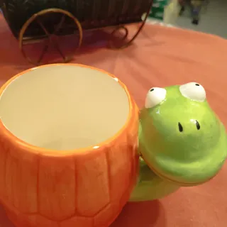 Tarro de cocina de porcelana con ranas