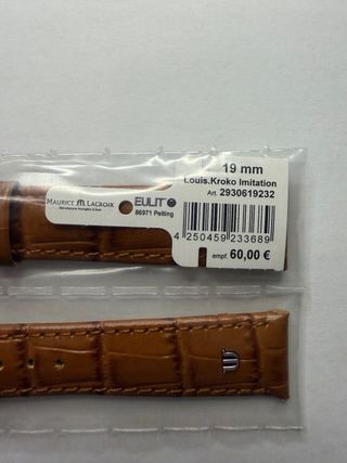 Correa piel reloj Maurice Lacroix marrón 19 mm
