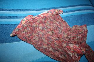 Collant a rete fantasia floreale