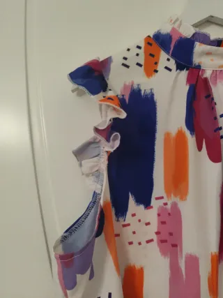 Blusa Veraniega Estampada Multicolor