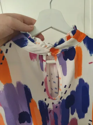 Blusa Veraniega Estampada Multicolor