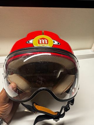 CASCO RETRO COLOR ROJO