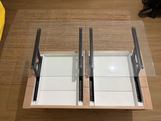 Mesa centro ELEVABLE DOBLE - Madera Maciza