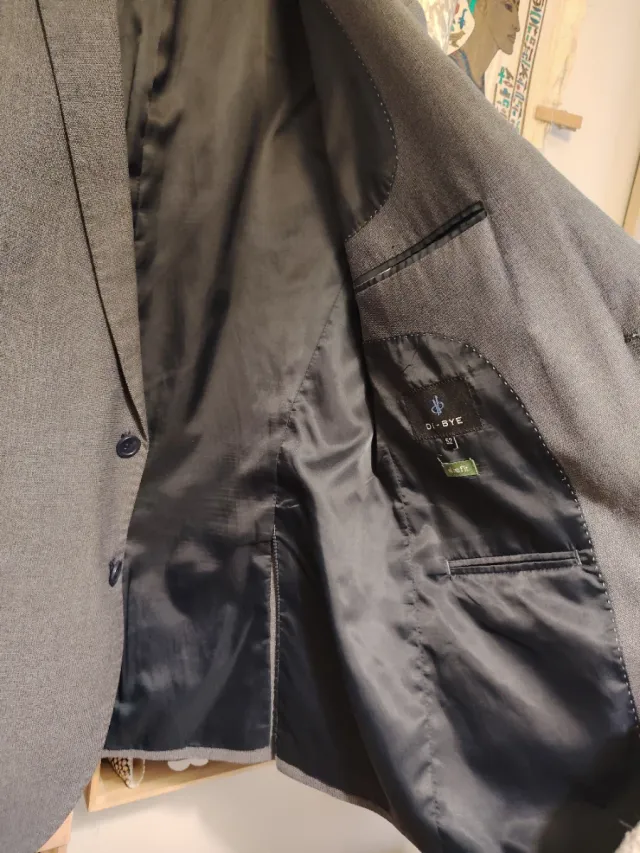 Chaqueta traje gris slim talla 52