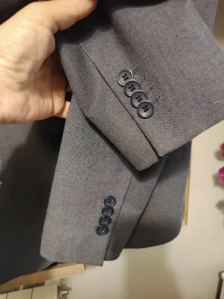 Chaqueta traje gris slim talla 52