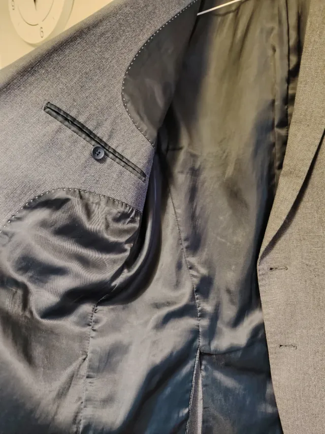 Chaqueta traje gris slim talla 52