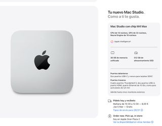 Mac Studio M4 Max 2025 Casi Sin Uso tecladoy mouse