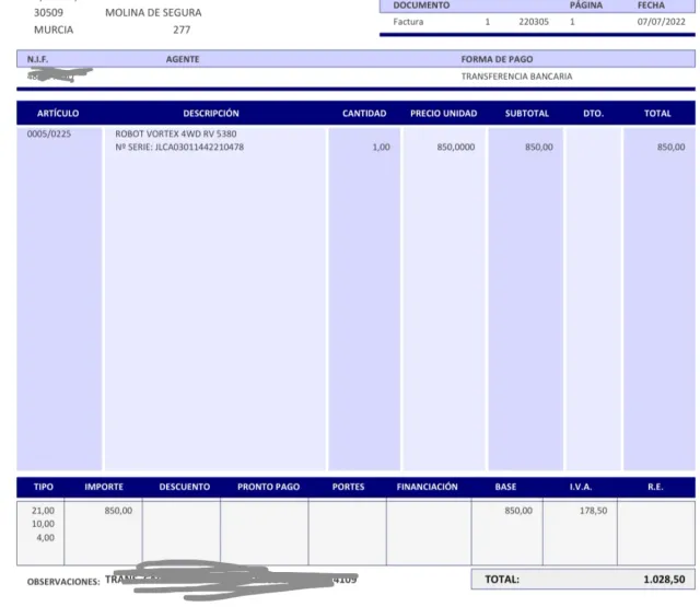 Robot Limpiafondos Piscina Zodiac vortex 4WD RV538