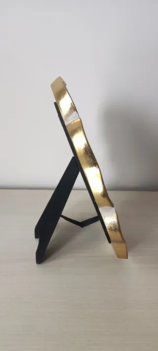 Marco Madera Blanco y dorado 21x17,5 cm