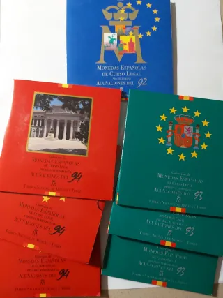 Estuches Monedas Españolas 1992, 1993 y 1994