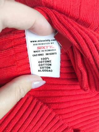 Jersey cuello alto Miss Sixty Rojo Talla M